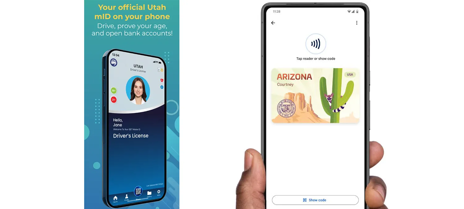 Utah and Arizona mobile driver's licenses
